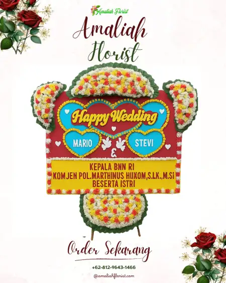 Papan Bunga Pernikahan Kaliabang Tengah